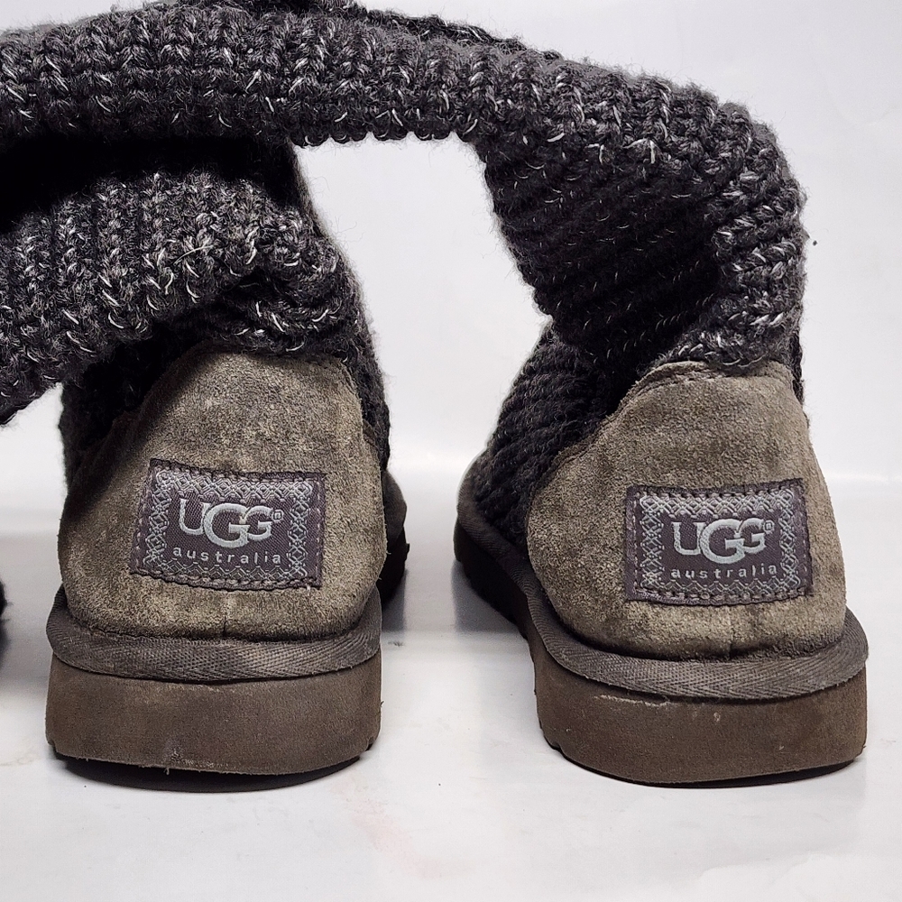 Ugg Classic “Cardy” Tall Button Sweater Boots in Gray size 8 - Picture 4 of 9